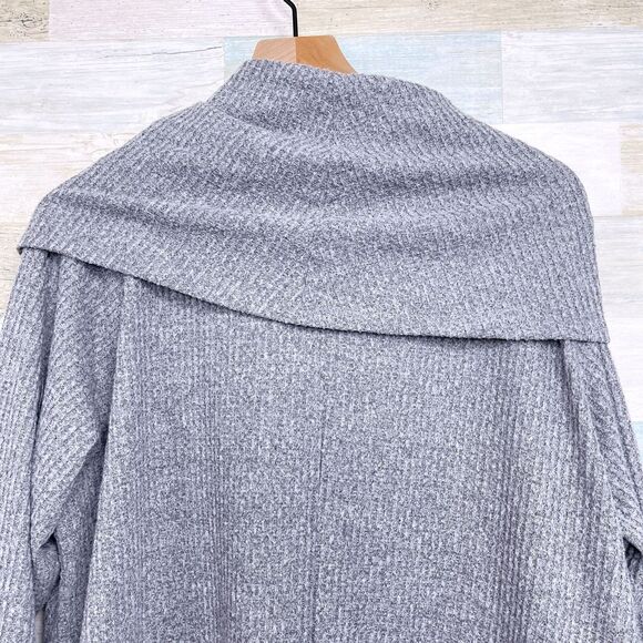 GREIGE Soft Ribbed Cowl Neck Dress Gray Lounge Comfort Womens Plus Size 2X - Picture 5 of 7